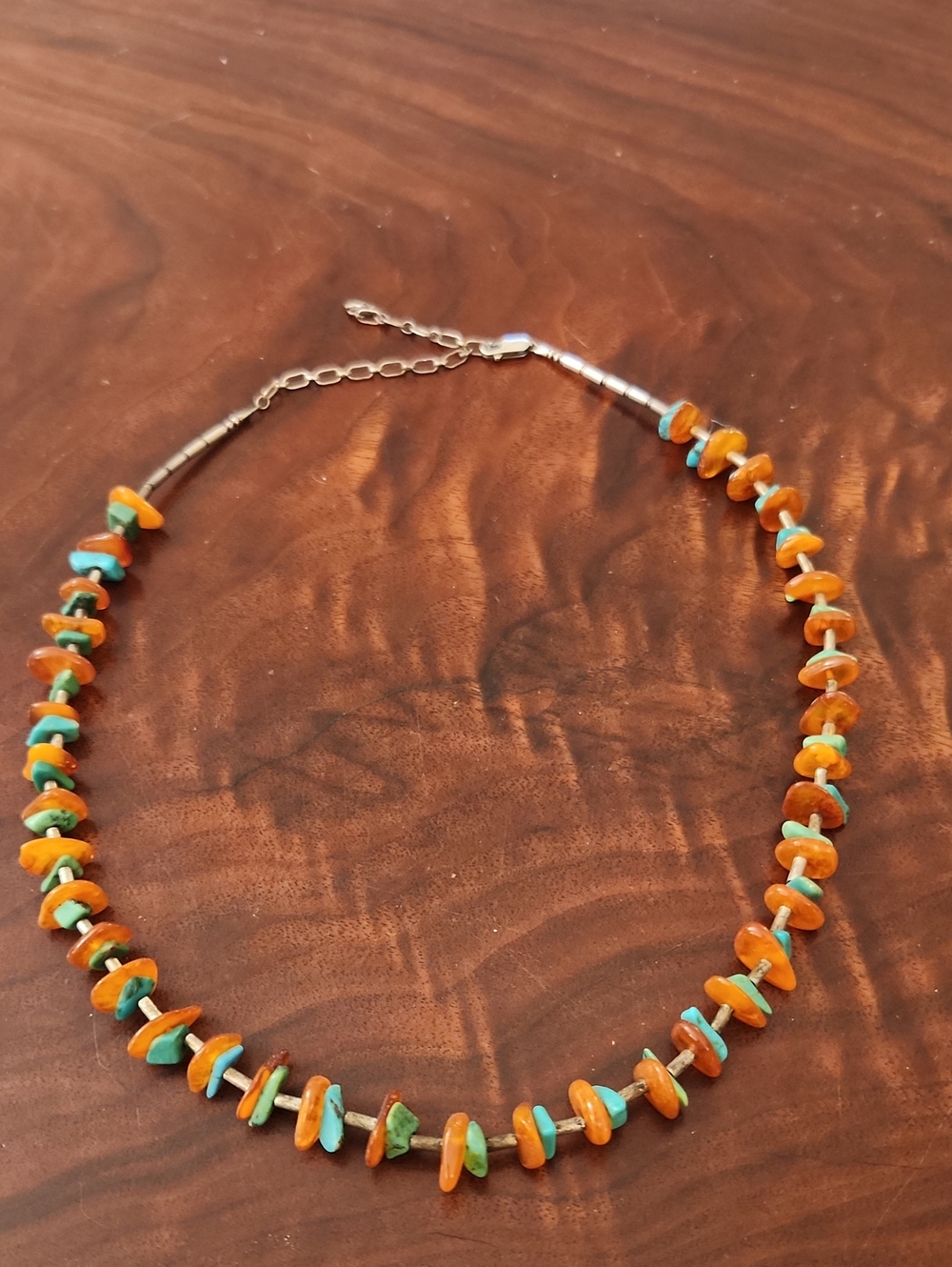 Chaco Canyon Turquois And Spiny Oyster Necklace